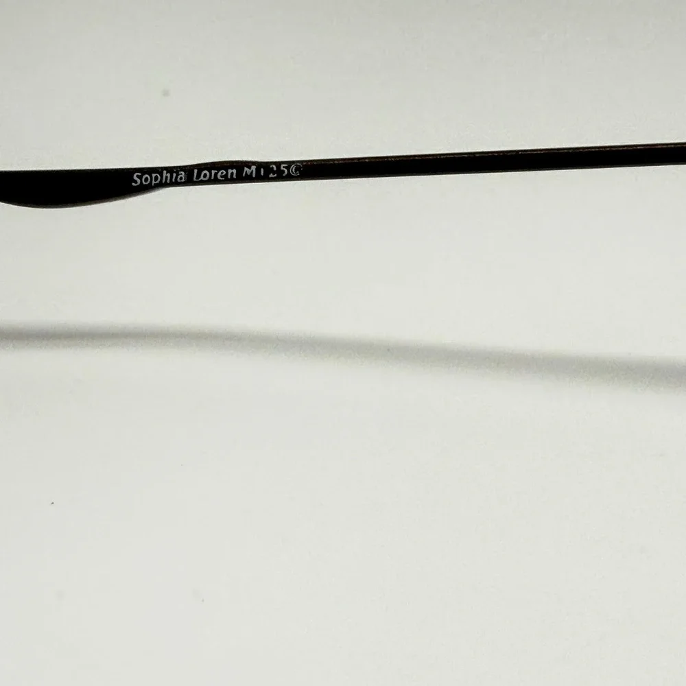 Sophia Loren M125C Zyloware Bronze Oval Semi Rimless Eyeglass Frames 50-18-140